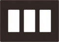 ENERLITES Screwless Decorator Wall Plates Child Safe Outlet Covers, Gloss Finish, Medium Size 3-Gang 4.88" H x 6.77" L, Unbreakable Polycarbonate Thermoplastic, SI8833M-BR, Brown