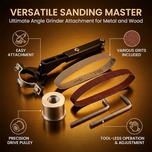 Angle Grinder Attachments Belt Sander Adapter, 5/8-11 Spindle (1)