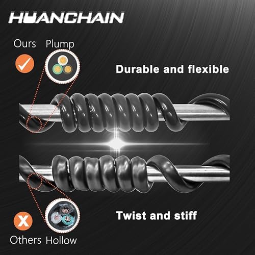 HUANCHAIN Indoor Outdoor Black Extension Cord 6 FT Waterproof 16/3 Gauge