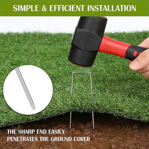 Whonline 560 Pack Landscape Staples 4 Inch, 12 Gauge Garden Staples
