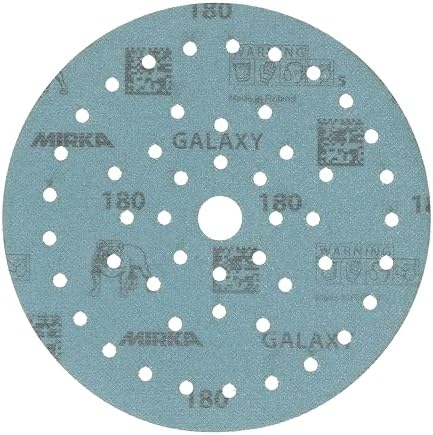 Mirka Galaxy Multifit 6 Inch Ceramic Discs, 180 Grit, Hook & Loop, 50 Pack
