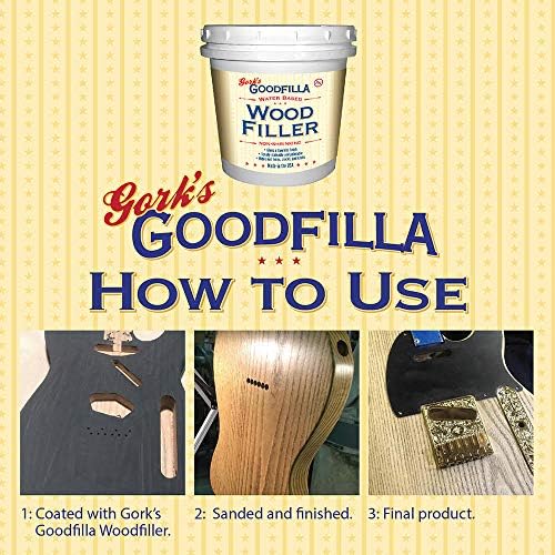 Goodfilla Neutral Base,1 Gallon (13.5lbs) Wood and Grain Filler, Stainable, Tintable, Sandable, Zero Waste, Non-Toxic, USA Made