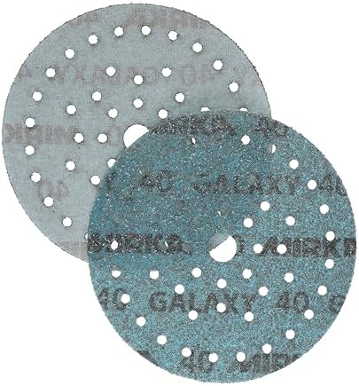 Mirka Galaxy Multifit 6'' Ceramic Sanding Discs 40 Grit Hook & Loop 50 Pack