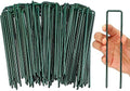 Therwen 200 Pcs 6 in Green Landscape Staples Artificial Grass Turf Stakes