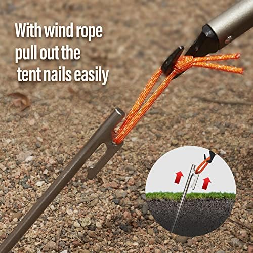 TiTo Titanium Tent Pegs Stakes Lightweight Snowfield Grassland Heavy Duty Tent Nails for Outdoor Camping Hiking and Plant Support Garden Stakes 4pcs/6pcs (8×300mm-6pcs)
