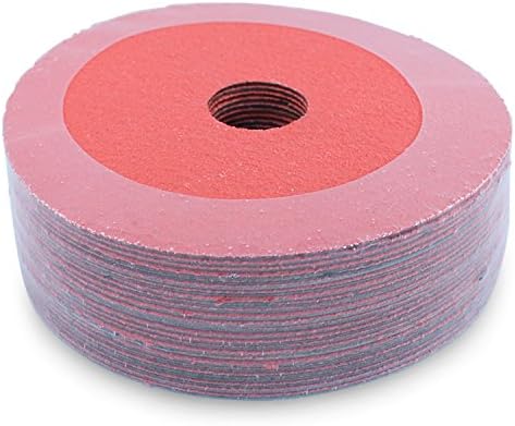 BHA 5" x7/8" Ceramic Resin Fiber Discs, 80 Grit - 25 Pack