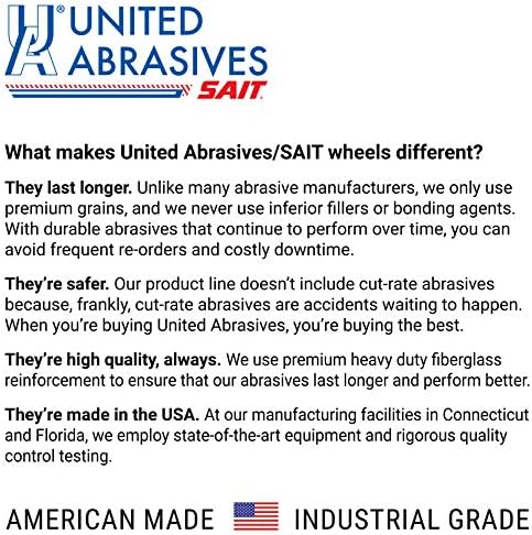 United Abrasives-SAIT 23050 A36T Fast Cutting Thin High Speed Cut-Off Wheels 3" x .035" x 3/8", 100 Pack