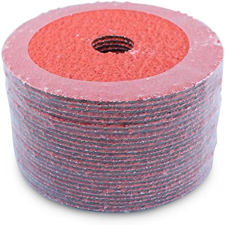 BHA Ceramic Resin Fiber Grinding and Sanding Discs, 5” x 7/8”, 36 Grit - 25 Pack