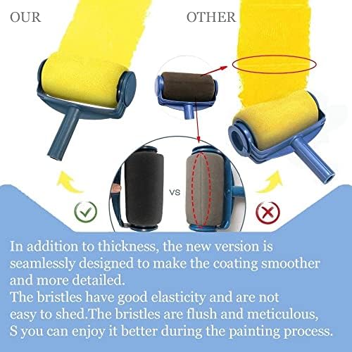 Seamless Paint Roller Brush Tool Flocked Edger Wall Painting Set with Glove