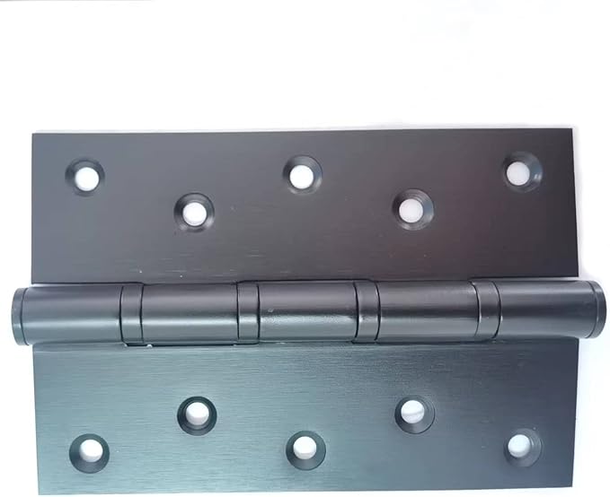 2 Pcs 5" Stainless Steel Ball Bearing Door Hinges with Square Corner for Heavy Duty Wood Door,1/8 Inch Thickness Matte Black