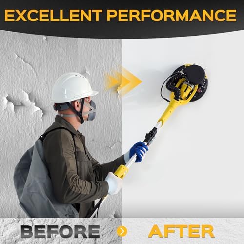 Drywall Sander Tool, KUPERIA 8.5 Amp Popcorn Ceiling Removal Tool, Yellow