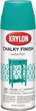 Krylon K04112007 Chalky Finish Spray Paint, Waterfall, 12 Ounce
