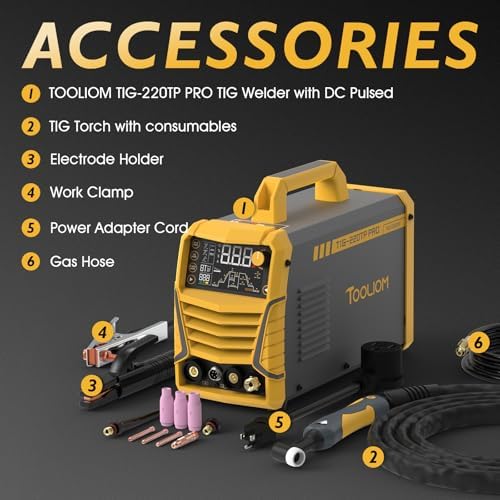 TOOLIOM 220A 7-in-1 Cold TIG Welder 110/220V Dual Voltage