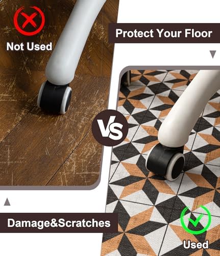 chakme Office Chair Mat for Hardwood Floor, 72"x48" Easy Glide Computer Desk Mat Protector for Rolling Chair Under Desk Rug Nonslip Backing, Machine Wash, (Plaid)