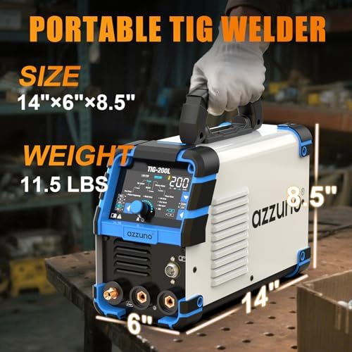 AZZUNO Cold TIG Welder With Pulse 200A, 5-in-1 TIG Welding Machine