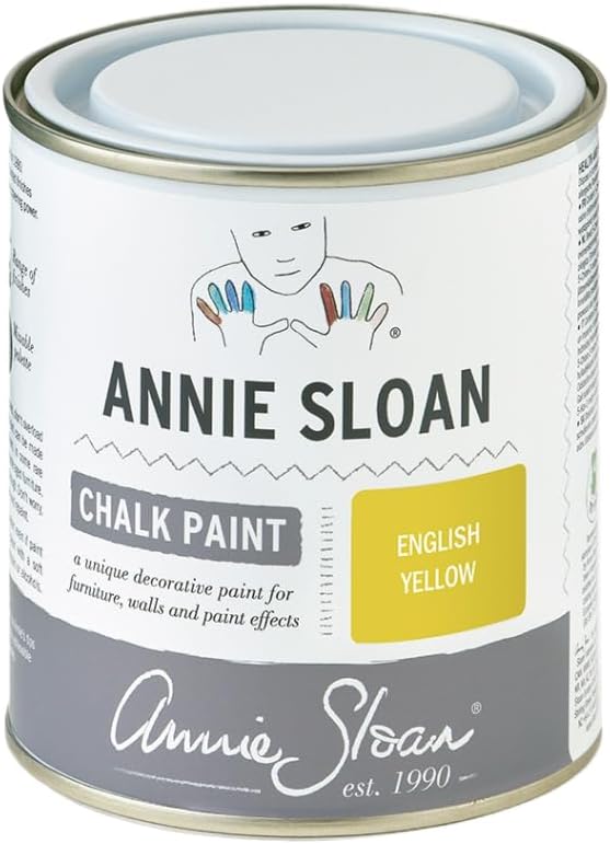 Annie Sloan Chalk Paint® (English Yellow, 500 ml/16.9 Fl Oz) a unique decorative paint for furniture, cabinets and home décor with no sanding or priming
