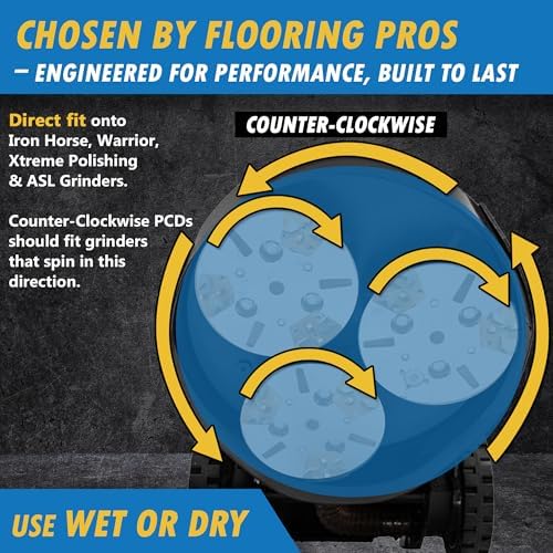 Diamond Grinding Discs for ASL XPS Ironhorse, PCD Counter-Clockwise