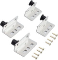 2 Sets Pivot Hinges Silver Heavy Duty Concealed Shaft Door Hinges with Bushing for Wood Doors, Drawers, Furniture Cabinets, Wardrobe, Showcase, etc
