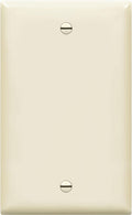 ENERLITES Blank Device Wall Plate, Gloss Finish, Standard Size 1-Gang 4.50" x 2.76", Polycarbonate Thermoplastic, 8801-LA, Light Almond