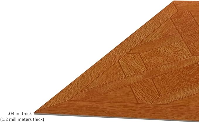 Tivoli Self Adhesive Vinyl Floor Tiles, 45 Tiles - 12" x 12", Classic Paquet Oak - Peel & Stick, DIY Flooring for Kitchen, Dining Room, Bedrooms, Basements & Bathrooms by Achim Home Decor