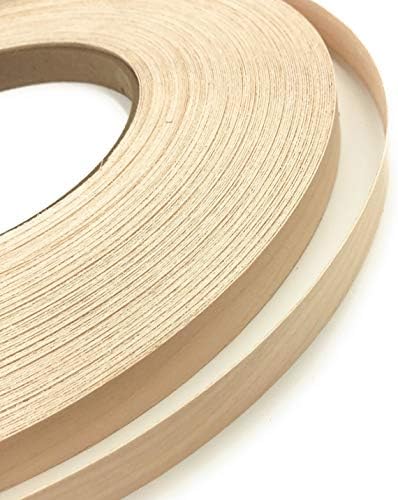 Edge Supply Birch Pre-Finished 5/8 in x 25 ft Roll with a Clear Lacquer UV Finish – Pre-Glued Iron On Real Wood Veneer Edging – Edge Banding Tape with Hot Melt Adhesive, Ideal for Furniture & DIY.