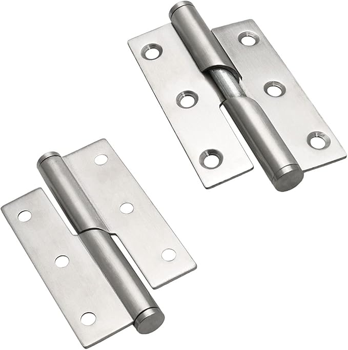 2pcs Stainless Steel Lifting Hinge 3" Rising Butt Handed Lift Off Door Hinge Left