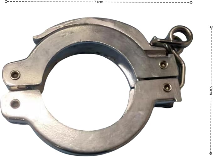 1pc Hinged Spring Clamp - Quick-Release Clamping Ring for Vacuum Applications, Aluminum Pressure Spring Toggle(KF 50)