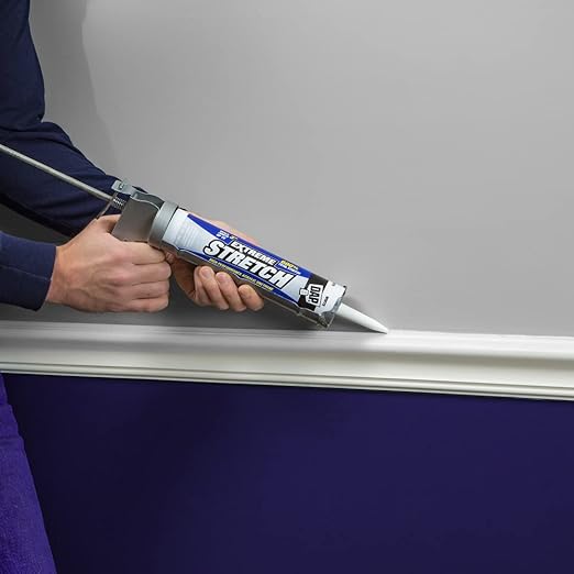 DAP Extreme Stretch Acrylic Urethane Premium Elastomeric Sealant,White,10.1 Oz (7079818715),(Pack of 2)