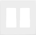 ENERLITES - SI8832-W-STICKER Screwless Decorator Wall Plates Child Safe Outlet Covers, Size 2-Gang 4.68" H x 4.73” L, Unbreakable Polycarbonate Thermoplastic, SI8832-W, Glossy, White