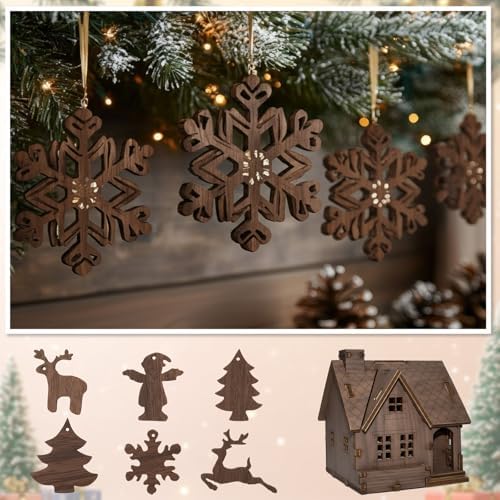 24 Pcs Walnut Color Wood Plywood Board for Laser Cutting, 12 x 12 Inch