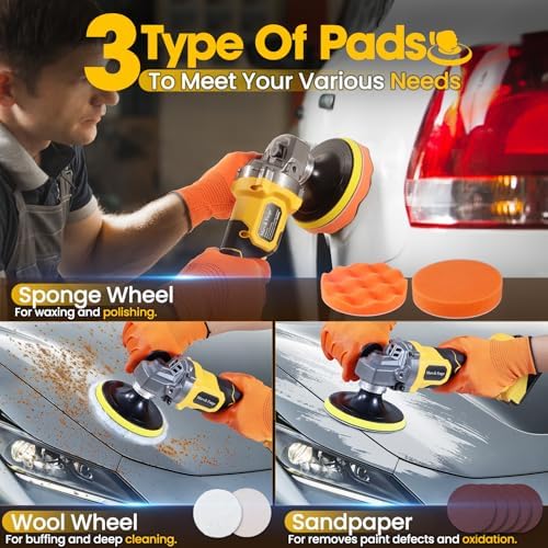 4.5" Brushless Cordless Angle Grinder Kit Compatible with Dewalt 20V Battery