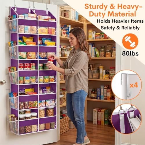 Ofiray-home 5-Tier Over Door Organizer, 10-Compartment Wide Storage Rack