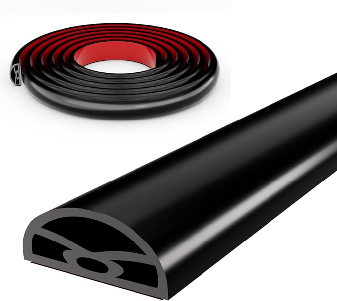 118” Black Shower Threshold Water Dam Stopper for Dry and Wet Separation,Self Adhesive Collapsible Walk in Shower Splash Guard Seal Strip, Silicone Sink Edge Water Barrier for Bathroom and Kitchen