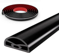 39” Black Shower Threshold Water Dam Stopper for Dry and Wet Separation,Self Adhesive Collapsible Walk in Shower Splash Guard Seal Strip, Silicone Sink Edge Water Barrier for Bathroom and Kitchen