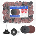 300Pcs 2 inch R-Type Quick Change Aluminum Oxide Surface Conditioning Sanding Discs Set 100 Grit with Adapter & Backing Pad