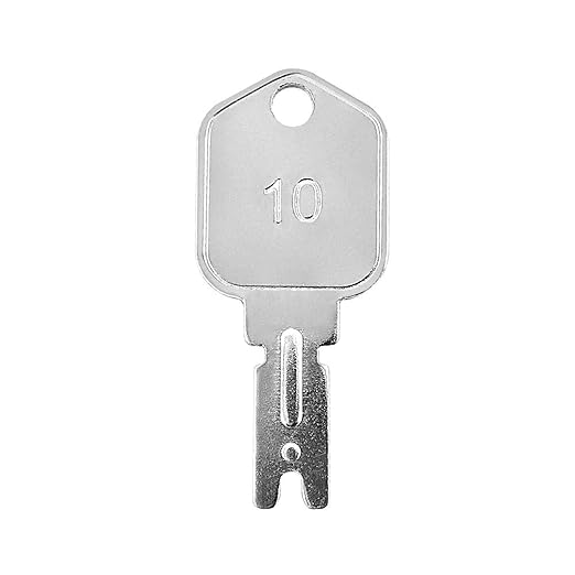 10-Pack Heavy Equipment Ignition Keys: Universal 166 Key Compatible with Clark, Yale, Hyster, Komatsu, Crown Compatible withklifts & More