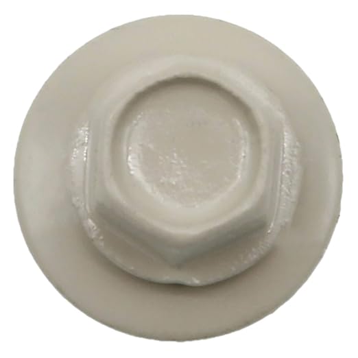 10 x 1 Light Stone Metal Roofing Screws - Hex Washer Head- Self-Starting/Tapping - EPDM Washer. 1 Bag - 250 Screws