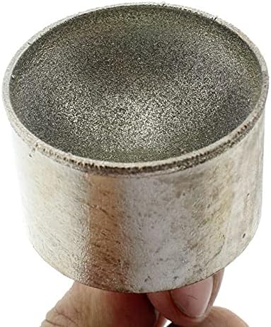 1pc 20-50mm 3/4"-2" Grit 80 Diamond Mounted Point SPHERICAL CONCAVE Head Grinding Bit Jade Carving Tools Sculpturing Bead Stone Gems,Diameter 21mm