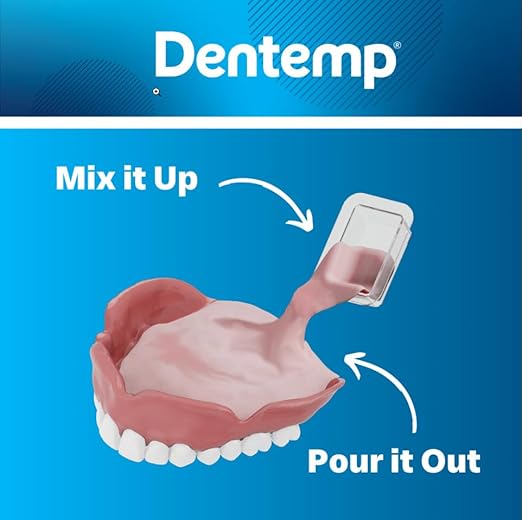 Dentemp Denture Reline Kit Value Pack - Advanced Formula Reline It Denture Reliner - Denture Kit to Refit and Tighten Dentures for Both Upper & Lower Denture (2 Pack (6 Relines))