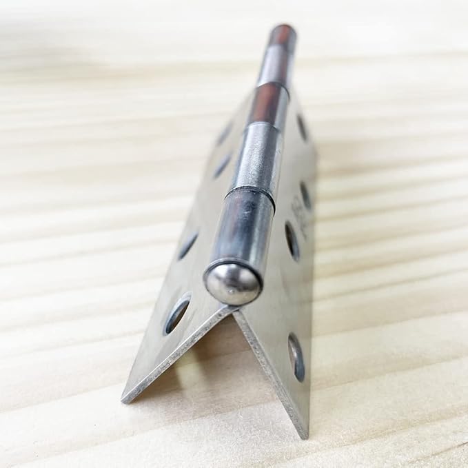 2pcs 304 Stainless Steel 4-inch Folding Butt Hinges Home Furniture Hardware Door Hinges for Door Case Lid Wooden Box Chest (100mm x 70mm x 1.5mm)