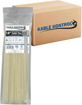 Kable Kontrol Cable Zip Ties, 14 Inch 3500 Pcs HD 120lbs Test Natural White | Nylon Plastic, Self Locking, UL Listed, Indoor Use