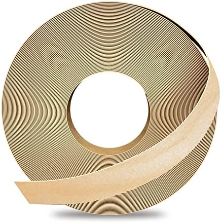 GSCIT Club Birch Edge Banding, 1 inch x 500ft roll of Wood Veneer Edge Banding Pre-glued Flexible, Wood Tape Banding for Cabinet Repair