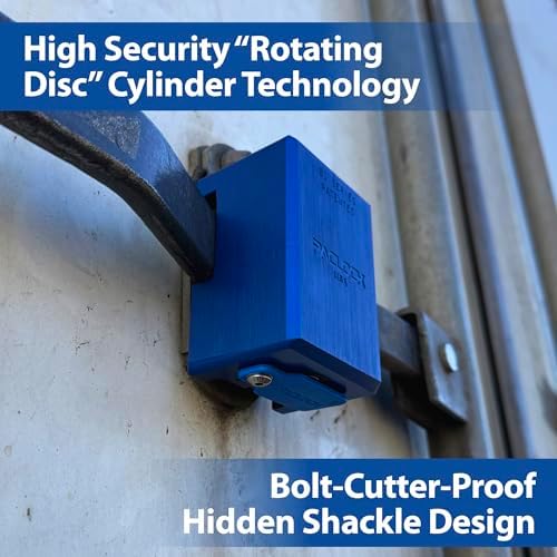 PACLOCK's 81-Series Patented Trailer Door Lock, High Security Rotating Disc, Manufacturer-Controlled Key Assigning, Exclusive Key Number, Keyed Differently w/ 1 Key, Silver