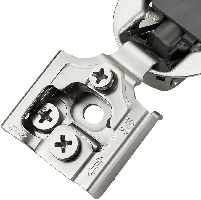 20 Pack 10 Pairs 5/8 inch Overlay Soft Close Hinges for Kitchen Cabinet Hinges Satin Nickel Hidden Hinges Stainless Steel Concealed Hinge self Closing