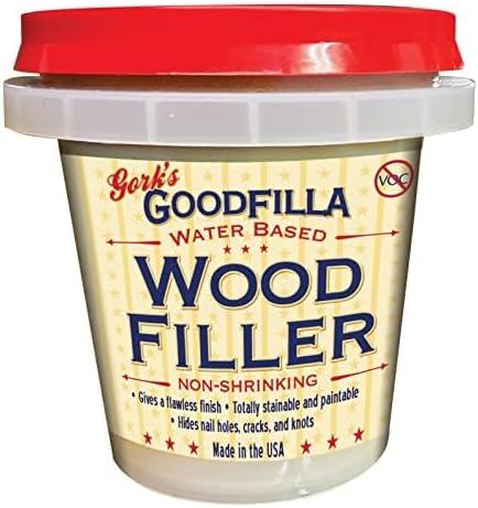 Goodfilla Neutral Base, 8 oz, Wood and Grain Filler, Stainable, Tintable, Sandable, Zero Waste, Non-Toxic, USA Made