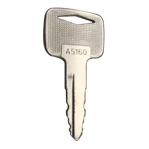 91A07-01910 Ignition Keys with Keychain, 10PCS Heavy Equipment Key for Mitsubishi Caterpillar Forklift (91A07-01910)