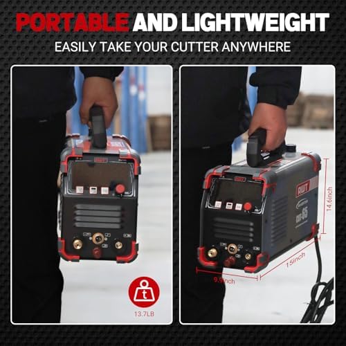 AWT Plasma Cutter,Non-Touch Pilot Arc Cutter Machine 65Amps Max Cut 1"Plate