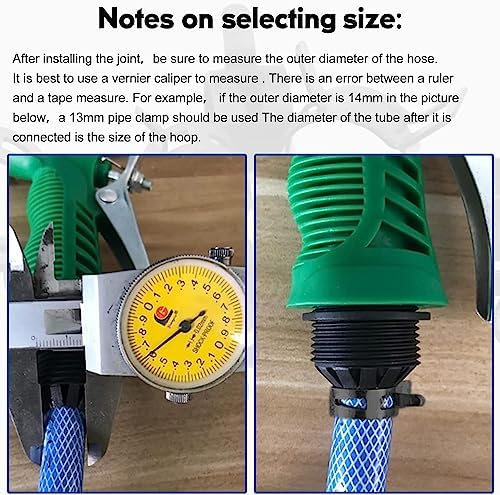 10pcs 0.51" ID Constant Tension Band Hose Clamps, 13mm Spring Band Type Action Hose Clamp Manganese Steel Fuel Line Clamp Low Pressure Air Clip Clamp for Fuel Hose Line Water Pipe Air Tube black