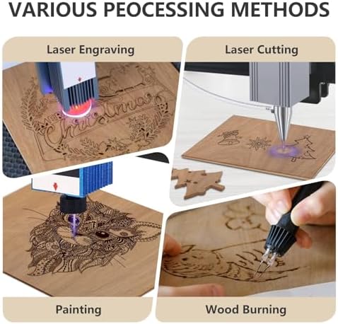 10 Pack Black Walnut Plywood Sheets, 16.5"x11.7"x1/8" Unfinished Wood Blanks, Ideal for Laser Cutting, Engraving, DIY Crafts, Wood Burning, Sign Making & Home Decor