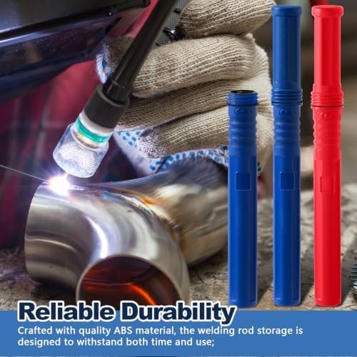 Tandefio 4 Pcs Welding Rod Storage Tube 40 Inch Tig Rod Holder, Red, Blue